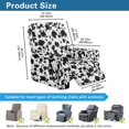 thumbnail image 6 of SCRAWLGOD Cow Print Splash Black White Recliner Covers Recliner Stretch Sofa Slipcover Reclining Couch Chair with Pocket 4-Piece Lazyboy Recliner Cover Furniture Protector for Living Room, 6 of 7