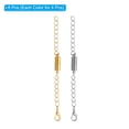 thumbnail image 3 of Uxcell 3.9 inch Magnetic Necklace Extender 8 Pack Necklace Clasps Chain Extenders Extension Golden Silver, 3 of 5