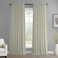 thumbnail image 3 of Exclusive Fabrics  Simply Velvet Room Darkening Curtains 2 Panels Set - Velvet Window Curtains for Living Room & Bedroom 50 X 108 - Off-White, 3 of 5