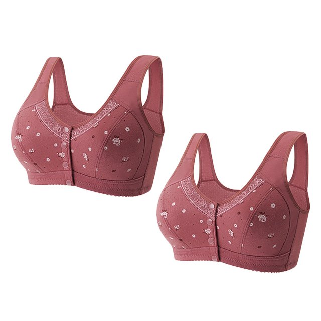 WZXFASHION High Support Bras For Women Adjustable Strap Full Coverage Up Bras Comfortable No Underwire Wireless Bras Bra Brown L