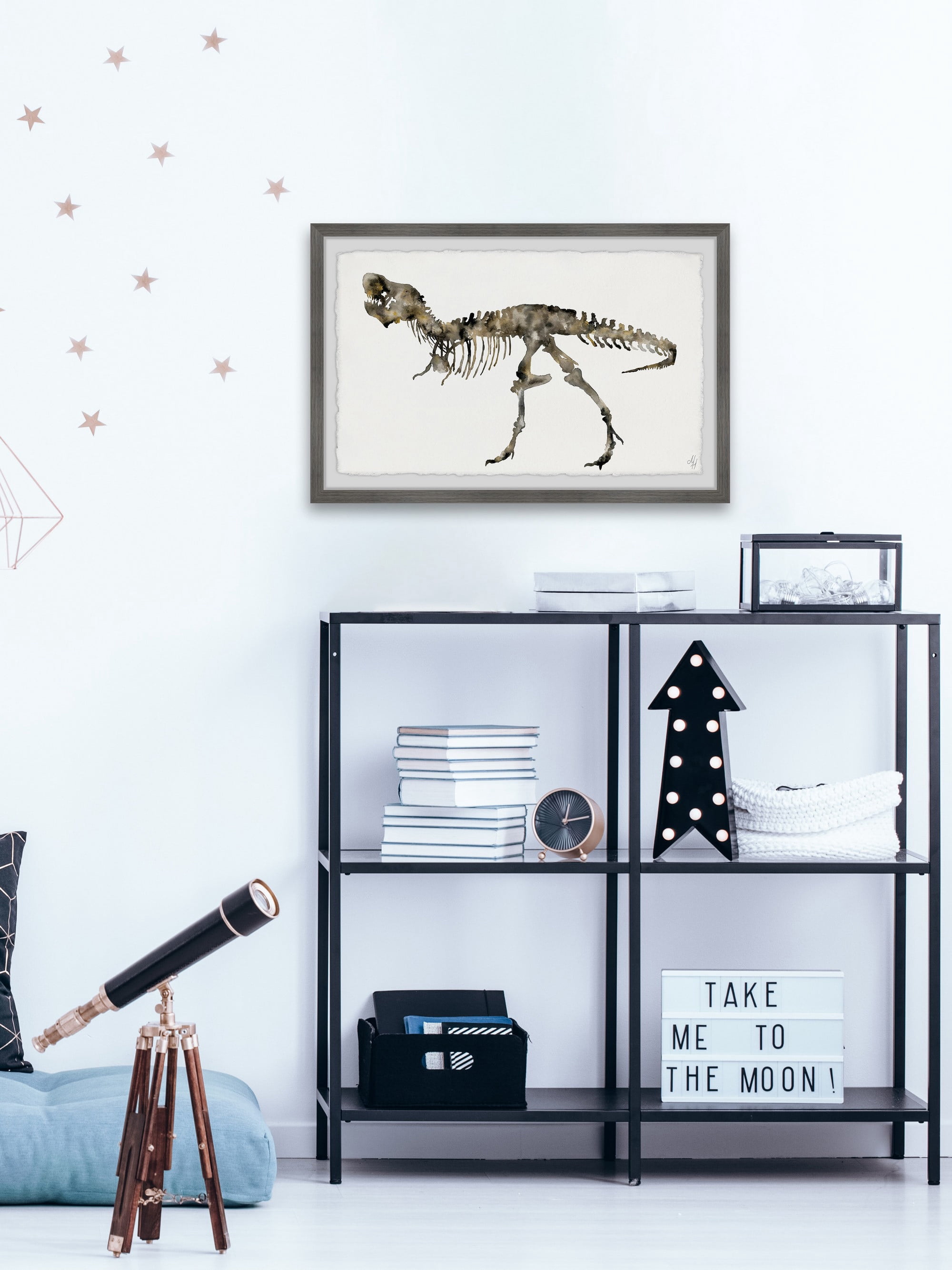 Marmont Hill T-Re x Fossil Framed Wall Art, 12.00" x 1.50"