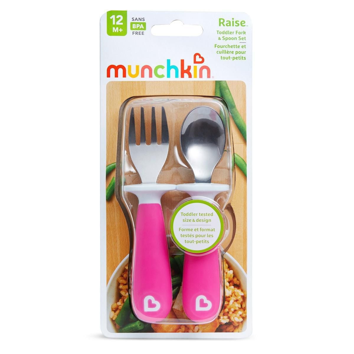 Munchkin Raise™ Fourchettes et Cuillères, Rose Ensemble d'ustensiles