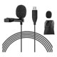 thumbnail image 1 of Usb Microphone Lavalier Black Plastic Pc Omnidirectional Condenser Lavalier Clip On Mic For Computer, Mac, Laptop, 1 of 4