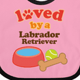 thumbnail image 4 of Inktastic Labrador Retriever Loved by a Boys or Girls Baby Bib, 4 of 4