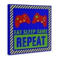 thumbnail image 3 of Stupell Industries Vibrant Eat Sleep Game Repeat Canvas Wall Art, design by Marcus Prime, 3 of 7
