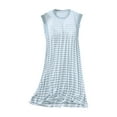 thumbnail image 2 of Aboser Womens Nightgown with Built in Bra Long Sleepwear Cozy Modal Nightdress Cute Striped Print Loungewear Soft Crewneck Sleep Shirts, 2 of 9