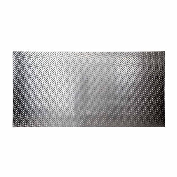 FASÄDE Diamond Plate 4-foot x 8-foot PVC Wall Panel in Brushed Aluminum