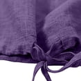 thumbnail image 4 of Helii Women's Cotton Linen Blouse – 3/4 Lantern Sleeve Round Neck Top, Plus Size Loose Fit Tunic with Drawstring Hem, Breathable Summer Shirt for Casual Vacation Dark Purple,L, 4 of 9