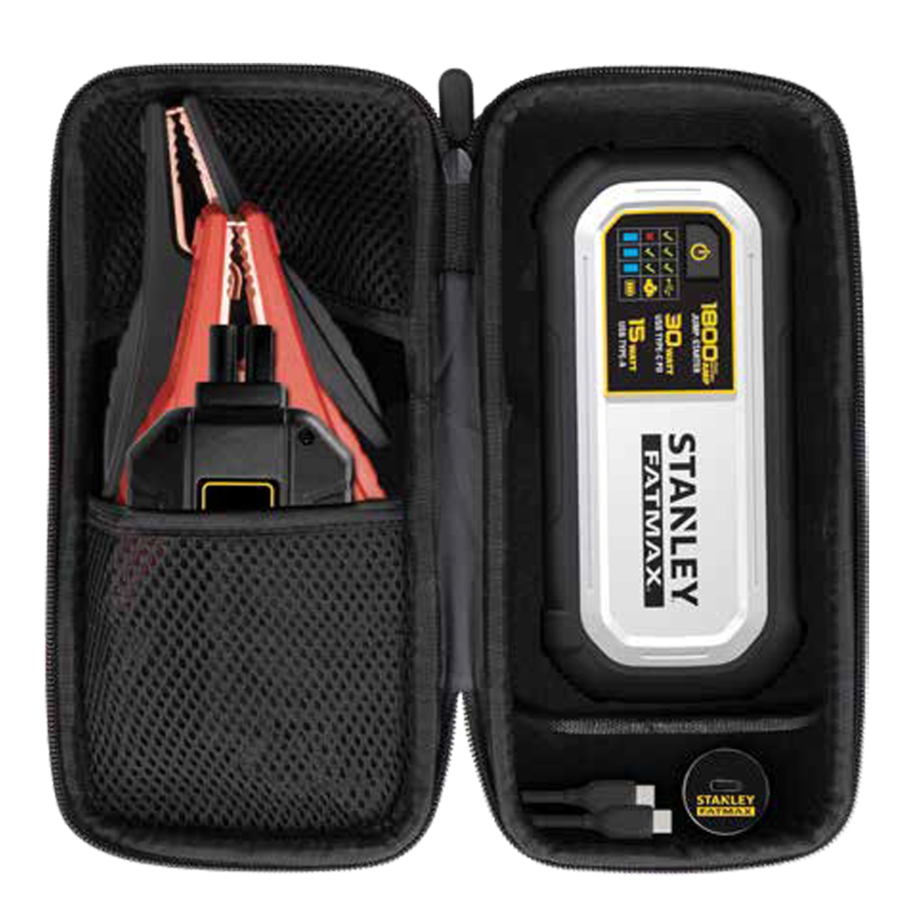 Stanley 1800 Peak Amp Lithium Jump Starter with USB & Case