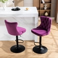 thumbnail image 4 of Luxury - featured & Comfort - focused - Purple Upholstered Bar Stools for Home and Pub, 4 of 7