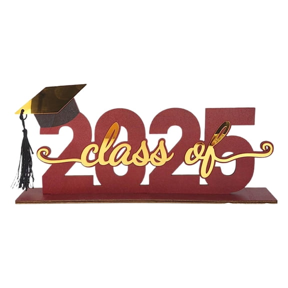 Ongmies Graduation Table Decorations, Black & Gold 2025 Graduation Decorations – Wooden Table Centerpieces & Photo Props for Class of 2025 Congrats Grad Celebrations