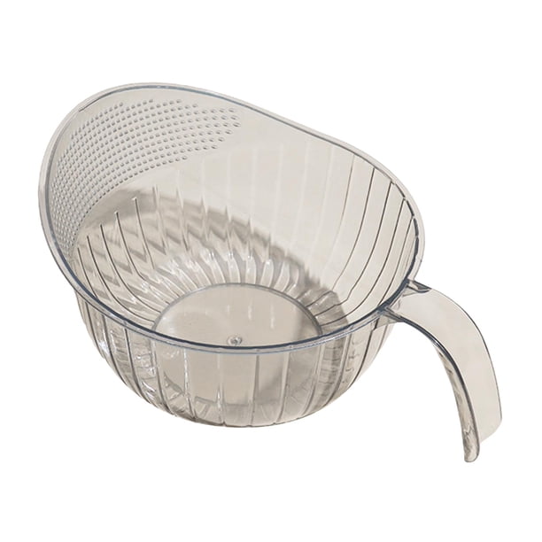 Colador de filtro de lavado de arroz, escurridor de alimentos, multiusos, utensilios de cocina, colador de Pasta para cuenco de frutas y verduras para Gris