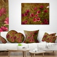 thumbnail image 3 of Designart Spring Garden with Little Red Flowers - Floral Throw Pillow - 16x16, 3 of 4