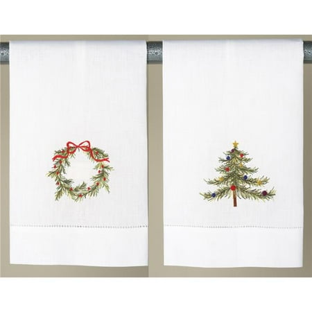 

Peking Handicraft 04SJM2008WC 14 x 22 in. Traditional Xmas Guest Towel - Set of 6