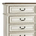 thumbnail image 5 of 5 Drawer Wooden Chest with Bracket Legs Antique White - Saltoro Sherpi, 5 of 5