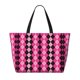 thumbnail image 2 of Fotbe pink and black argyle Bolsa de Viaje para Playa - Resistente al Agua, Bolsa Tote de Gran Capacidad y Ligera con 7 Bolsillos para Mujeres y Hombres, 2 of 7