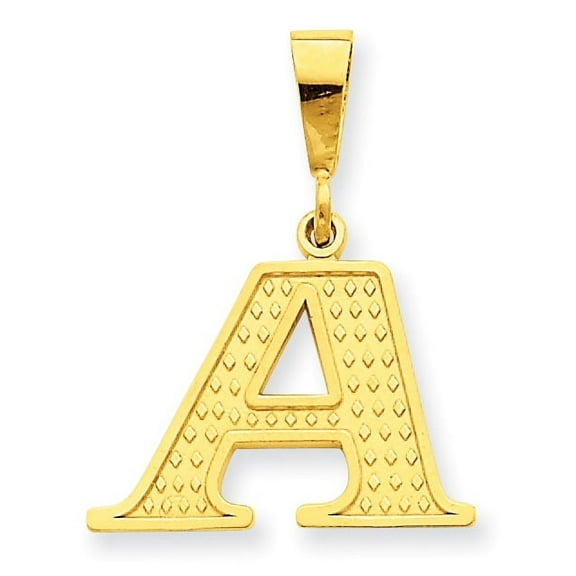 14k Initial A Charm