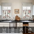 thumbnail image 4 of Pioneer Kitchen Curtains and Valance Set 24 Inch Tier Pioneer Colorful Floral Curtains Small Drapes for Cafe Living Room Bathroom Farmhouse 3 Pieces Set Rod Pocket, 4 of 6
