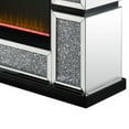 thumbnail image 3 of Electric Fireplace with Mirror Panel Framing and Faux Crystals Inlay,Silver, 3 of 5