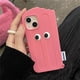 thumbnail image 3 of Adecuado para funda de teléfono móvil iPhone 13, funda de teléfono móvil con helado rosa de dibujos animados lindo Ins, cubierta trasera de silicona suave con ojos divertidos, 3 of 5