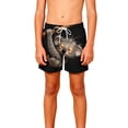 thumbnail image 6 of Piuwrlz Boy Swim Shorts for Boys Swimming Trunks Solid Color Single Piece Short Trousers Black Size 5 Years, 6 of 9