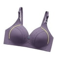 thumbnail image 2 of Seamless Stretchy Sports Bra New Women No Wire Bras Everyday Breathable Bra Comfortable Convenient Daily Bra Soft Support Push up Bralettes Lightly Padded Bra Women Bras Purple, 2 of 9