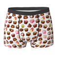 thumbnail image 6 of Men's Boxer Briefs, Cute Chocolate Print Soft Comfy Mens Underwear Boxer Briefs Breathable With Widen Waist, 6 of 7