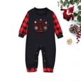 thumbnail image 2 of Odeerbi Christmas Pajamas for Family Plaid Holiday Long Sleeve Family Christmas Pajamas Matching Sets Infant Fashion Plaid Print Blouse Tops Pants Sleepwear Xmas Family Matching PJs Set Red, 2 of 5