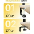 thumbnail image 6 of monTEK Quad Monitor Stand Mount, Fully Adjustable Desk Mount for 4 Screen up to 17”-32” and 22lbs Capacity Each Arm, Stable Monitor Arm with C Clamp and Grommet Base, VESA 75x75mm/100x100mm, 6 of 9