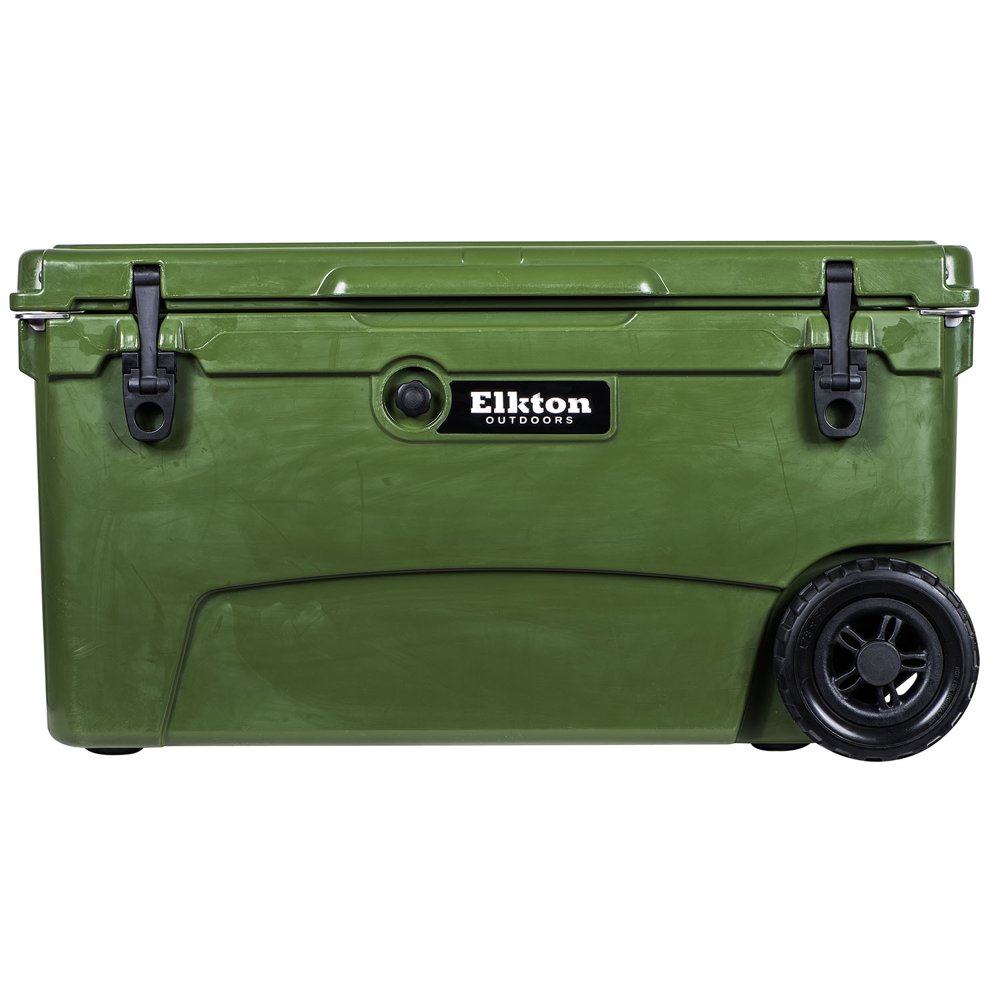 Elkton Outdoors 70 Quart Rolling Ice Chest With Bear Resistant Lock