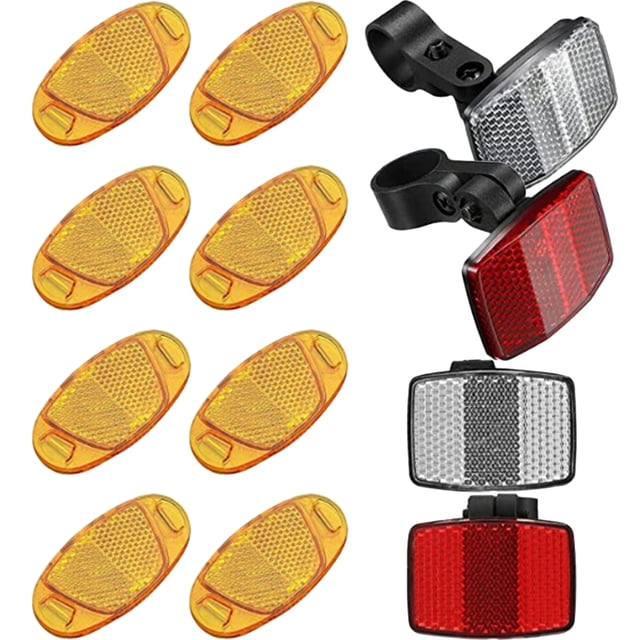 TABLZONE 8 Reflectors Orange Reflective Bike Light for Mountain Bikers 1Set