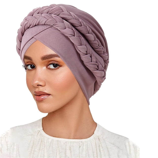 Milk Silk Hijab Headband Two Tone Solid Color Head Wrap with Design for Everyday Comfort and Style