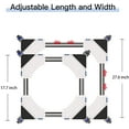 thumbnail image 2 of Movable Washing Machine Base with 4 Wheels Adjustable Furniture Dollies Roller Mobile Base for Washer Machine Drier Refrigerator Weight Capacity 500lbs, 2 of 9