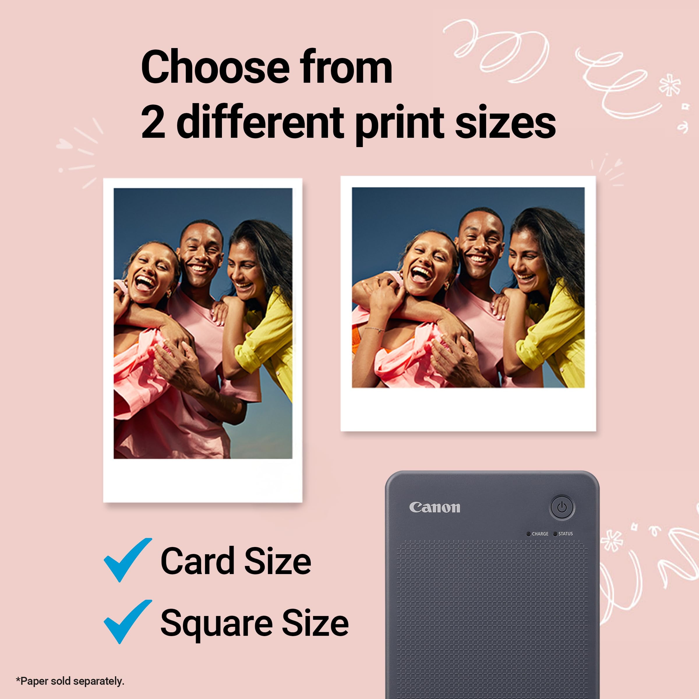 Canon SELPHY QX20 Compact Photo Printer Dark Gray