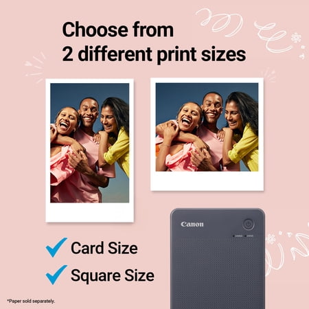 キヤノン SELPHY QX20(GY) グレー スマートフォン用 スマホ セルフィー シール紙対応 《納期約１−２週間》
