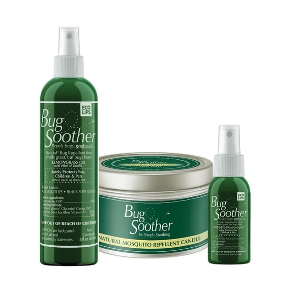 Bug Soother Natural Mosquito Repellent Candle, 8 oz. Bottle Natural Bug Repellent