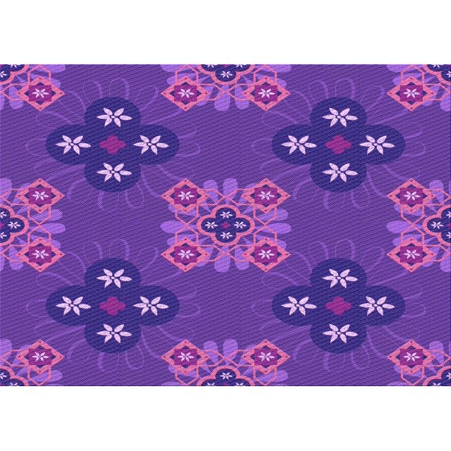 Ahgly Company Machine Washable Indoor Rectangle Transitional Purple Amethyst Purple Area Rugs, 2' x 3'