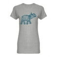 thumbnail image 1 of Elephant Line Art  Shaped T-Shirt Women -Image by Shutterstock, Female XX-Large, 1 of 2