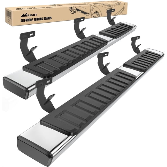 Nilight Running Boards for 2009-2018 Dodge Ram 1500 Quad Cab 2019-2024 ram 1500 Classic Body Quad Cab 2010-2024 Dodge ram 2500 3500 6 Inch Side Step Nerf Bars Stainless Stee