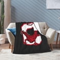 thumbnail image 6 of Suny A Cortland Logo Fleece Blanket, Very Soft Microfiber Flannel Blanket for Couch Warm and Cozy for All Seasons, Black, 6 of 6