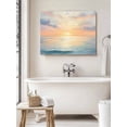 thumbnail image 6 of Ocean Sunset Wall Art for Living Room,Canvas Picture Wall Decor for Bathroom Bedroom,Modern Orange Blue Oil Painting Seagull Painting Artwork for Office Kitchen Hallway Dining Room Home Decor 20"x24", 6 of 8