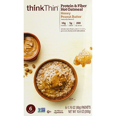 Honey Peanut Butter Protein & Fiber Oatmeal Pouch, 1.76 oz, 6