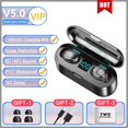 thumbnail image 1 of F9 Auriculares inalámbricos Tws Auriculares Bluetooth 5.0 Manos libres 9D Estéreo Deportes Auriculares inalámbricos Auriculares impermeables con reducción de ruido Tan Jianjun unisex, 1 of 2