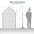 thumbnail image 4 of 72"x47"x16" Outdoor Privacy Screen with Stand Metal Balcony Decorative Screen,Black, 4 of 5
