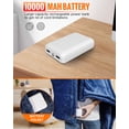 thumbnail image 4 of Heated Blanket Battery Operated, USB Cordless Electric Blanket with 10000mAH Battery and 3 Heating Levels(Blue), 4 of 5