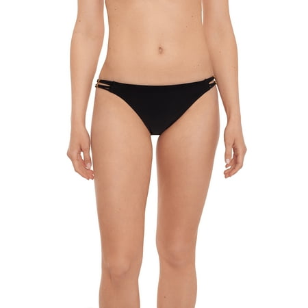 No Boundaries Juniors Solid Black Bikini Swimsuit Bottom