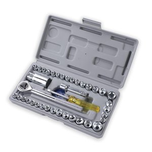Ensemble de chaussettes 40-In-1 Kit d'outils polyvalent W Clé & Chaussettes de précision Durables & Outil de transport pratique Case Wrench Opener , Chrome Vanadium Steel , Portabilité , Kit d'outils de réparation