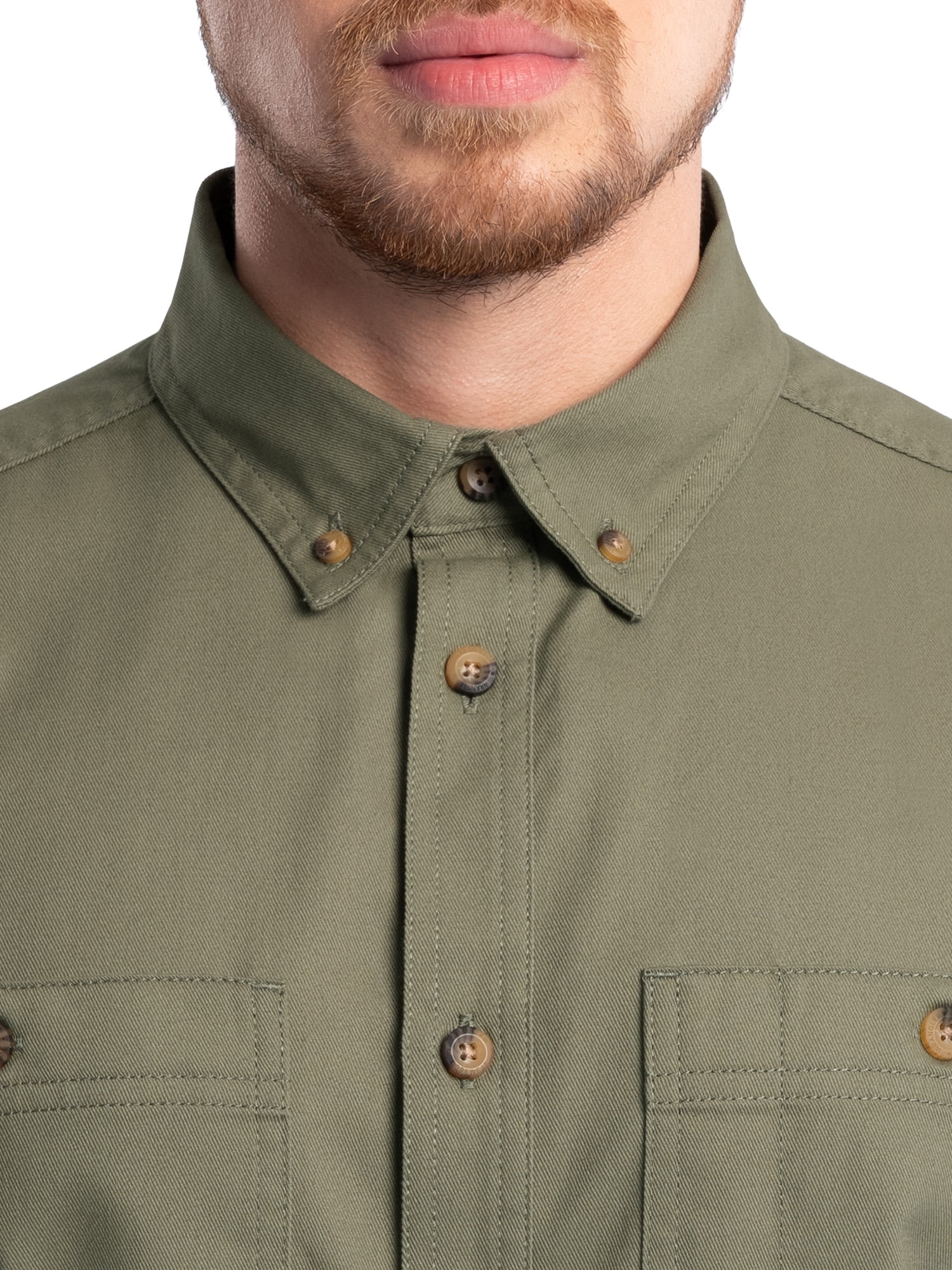 Wrangler Workwear Men’s Short Sleeve Durable Twill Pen Pocket Work Shirt, size S-3XL