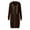 Coffee, variant on Womens Hoodies Coat Fall Winter Warm Pockets Drawstring Zipper Open Hooded Jackets Long Cardigans Tops Shirt Gray 3XL