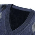 thumbnail image 4 of Mens Argyle Sweater Vests Classic Round Neck Cover Elastic Pullover Slim Fit Knitting Tank Tops, 4 of 7